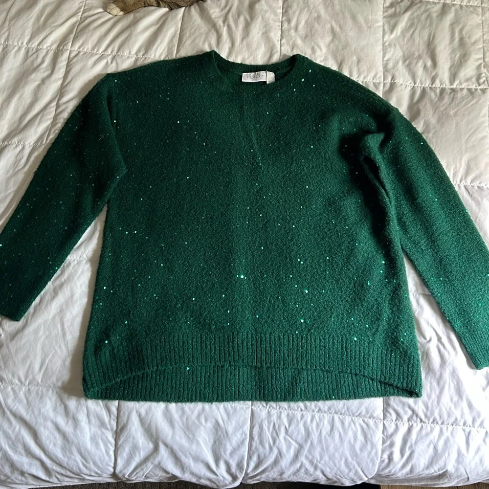 Green girls sweater size 16